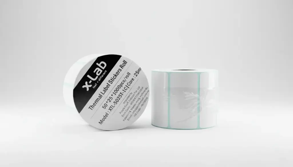 xLab XTL-5025DT-1C Thermal Label Stickers Roll, 50mm*25mm*1000