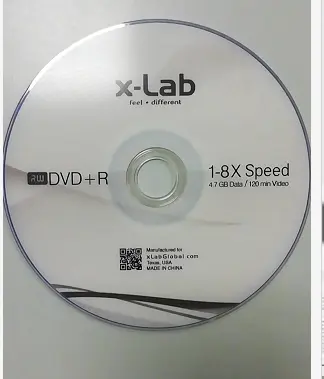 xLab DVD+R 1-8X Speed 4.7 GB/120 min Recordable Disk