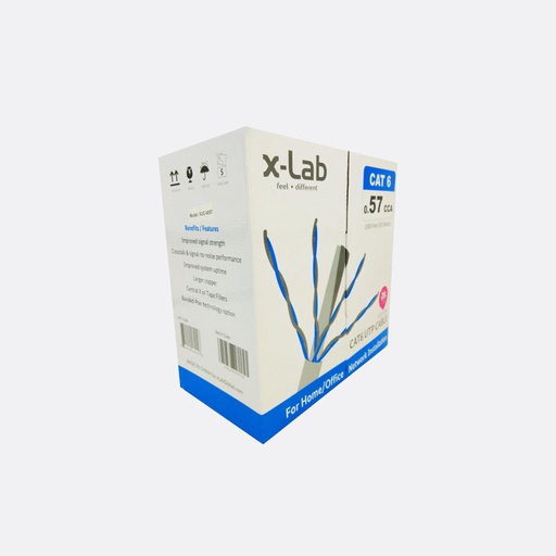 [XUC-6057] xLab XUC-6057 UTP CAT6 Networking Cable (4pair*2*0.57mm+305mtr)