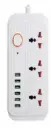 3 Socket + 6 USB Universal Power Extension Cord(A-09USB)