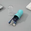 Braided Jacket TYPE-C Sync Charging Cable with Storage Case (Blue)(2m)