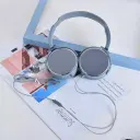 Morandi Series Nordic Style Metal Headphones (Grayish Blue)