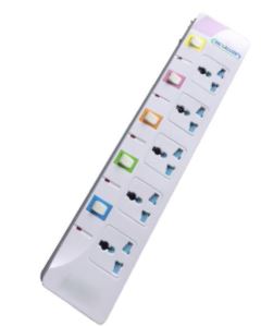 5 Socket Universal Power Extension Cord with Individual Switches(815)